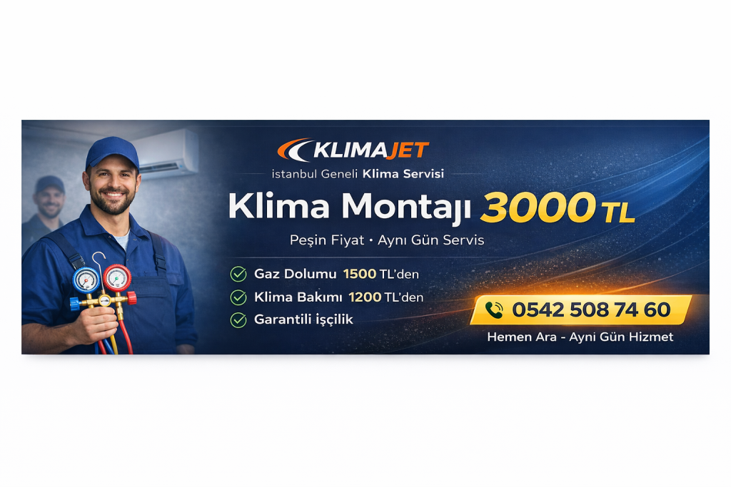 Klima Montaj Fiyatları istanbul 1 klima montaj klimajet